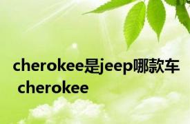 cherokee是jeep哪款车 cherokee 