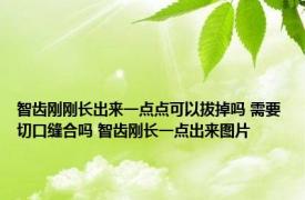 智齿刚刚长出来一点点可以拔掉吗 需要切口缝合吗 智齿刚长一点出来图片 