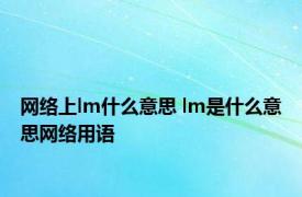 网络上lm什么意思 lm是什么意思网络用语