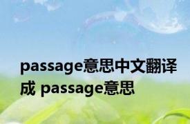 passage意思中文翻译成 passage意思