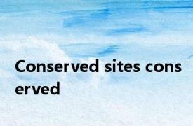 Conserved sites conserved 