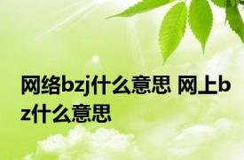 网络bzj什么意思 网上bz什么意思