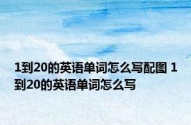 1到20的英语单词怎么写配图 1到20的英语单词怎么写