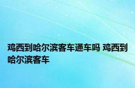 鸡西到哈尔滨客车通车吗 鸡西到哈尔滨客车 