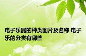 电子乐器的种类图片及名称 电子乐的分类有哪些