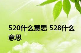 520什么意思 528什么意思 