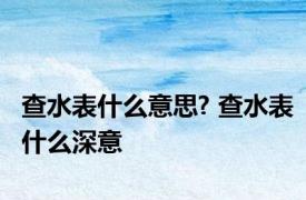 查水表什么意思? 查水表什么深意