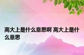 高大上是什么意思啊 高大上是什么意思