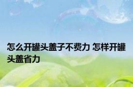 怎么开罐头盖子不费力 怎样开罐头盖省力