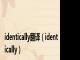 identically翻译（identically）