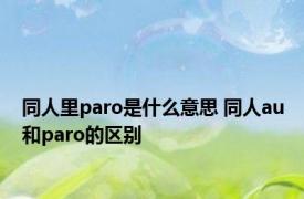 同人里paro是什么意思 同人au和paro的区别