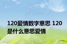 120爱情数字意思 120是什么意思爱情