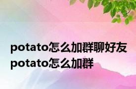 potato怎么加群聊好友 potato怎么加群