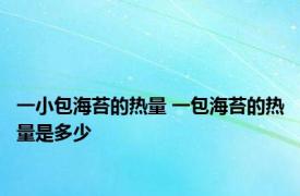 一小包海苔的热量 一包海苔的热量是多少