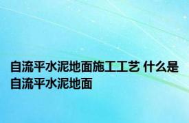 自流平水泥地面施工工艺 什么是自流平水泥地面