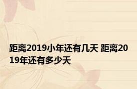 距离2019小年还有几天 距离2019年还有多少天 