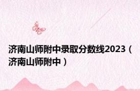 济南山师附中录取分数线2023（济南山师附中）