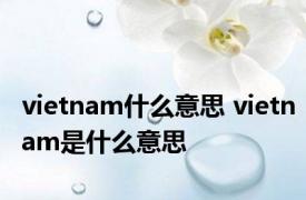 vietnam什么意思 vietnam是什么意思