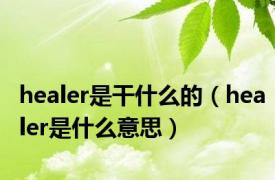 healer是干什么的（healer是什么意思）