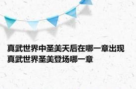 真武世界中圣美天后在哪一章出现 真武世界圣美登场哪一章