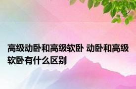 高级动卧和高级软卧 动卧和高级软卧有什么区别