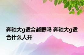 奔驰大g适合越野吗 奔驰大g适合什么人开