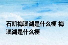 石凯梅溪湖是什么梗 梅溪湖是什么梗