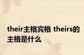 their主格宾格 theirs的主格是什么