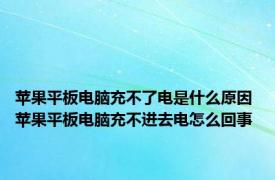 苹果平板电脑充不了电是什么原因 苹果平板电脑充不进去电怎么回事