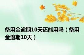 备用金逾期10天还能用吗（备用金逾期10天）