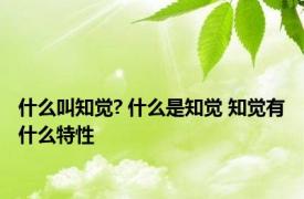 什么叫知觉? 什么是知觉 知觉有什么特性