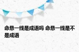 命悬一线是成语吗 命悬一线是不是成语