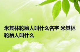 米其林轮胎人叫什么名字 米其林轮胎人叫什么