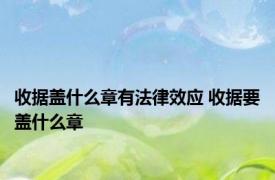 收据盖什么章有法律效应 收据要盖什么章