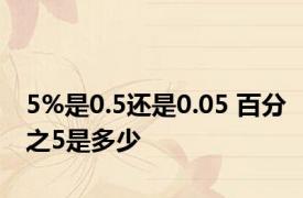 5%是0.5还是0.05 百分之5是多少