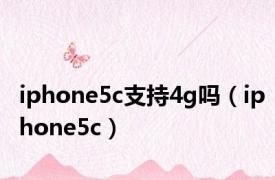 iphone5c支持4g吗（iphone5c）