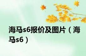 海马s6报价及图片（海马s6）