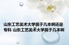 山东工艺美术大学属于几本啊还是专科 山东工艺美术大学属于几本啊