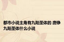 都市小说主角有九阳圣体的 唐铮九阳圣体什么小说