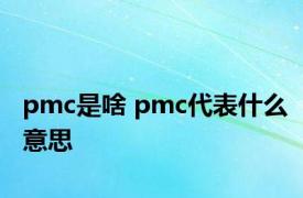 pmc是啥 pmc代表什么意思