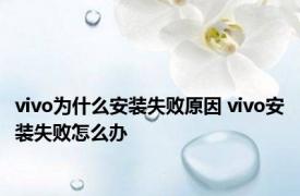 vivo为什么安装失败原因 vivo安装失败怎么办