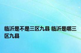 临沂是不是三区九县 临沂是哪三区九县