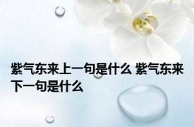 紫气东来上一句是什么 紫气东来下一句是什么