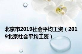 北京市2019社会平均工资（2019北京社会平均工资）