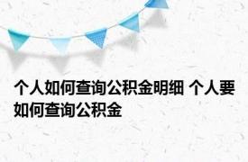 个人如何查询公积金明细 个人要如何查询公积金