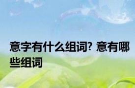 意字有什么组词? 意有哪些组词