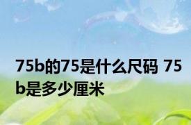 75b的75是什么尺码 75b是多少厘米