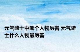 元气骑士中哪个人物厉害 元气骑士什么人物最厉害