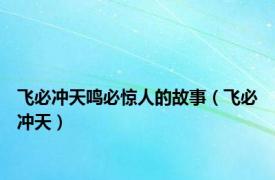 飞必冲天鸣必惊人的故事（飞必冲天）