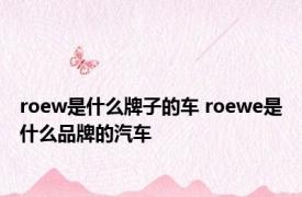 roew是什么牌子的车 roewe是什么品牌的汽车